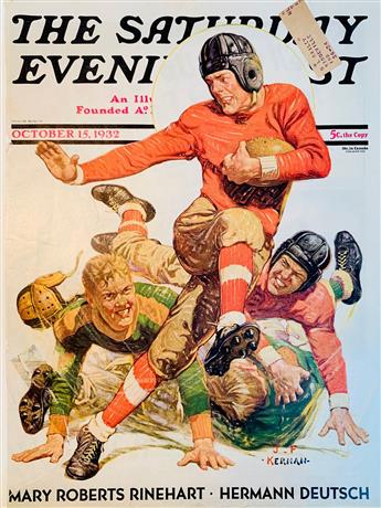 JOSEPH F. KERNAN (1878-1958) College Football. [SATURDAY EVENING POST / COVER ART / HEISMAN]